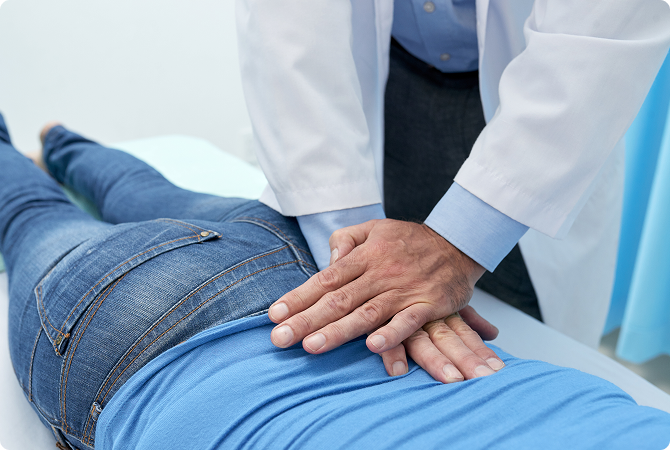 Hip and thigh pain and physical therapy