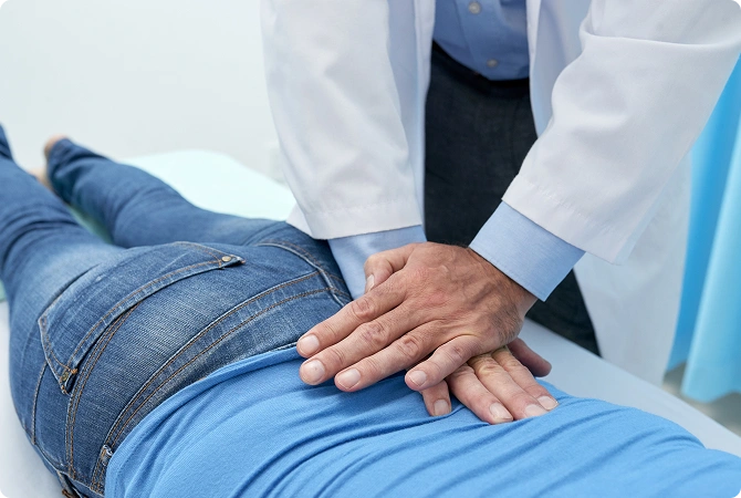 Hip and thigh pain and physical therapy